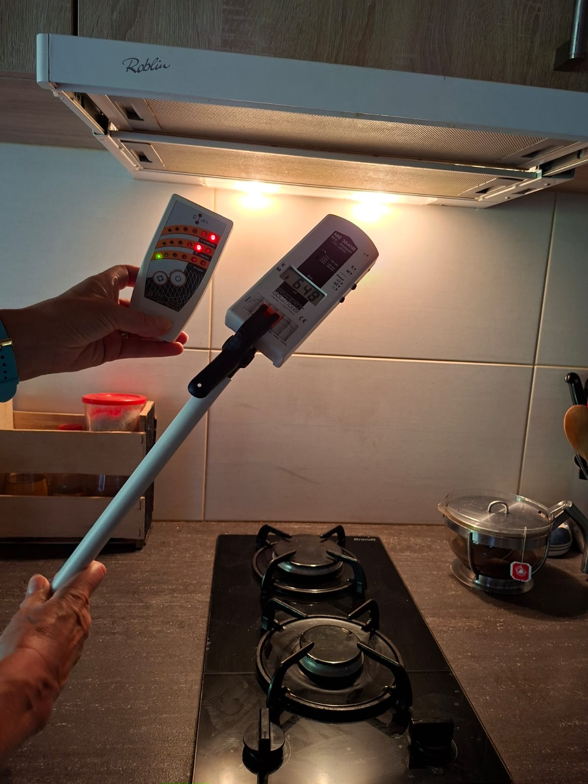 Mesure ciblée au niveau d'une hotte de cuisine