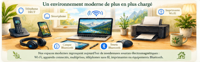Un environnement moderne de plus en plus chargé